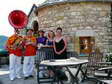 The local band visits - Castel de Cantobre Gîtes, Aveyron, France